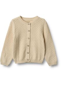 Wheat Mädchen Cardigan "Wheat Strickjacke Strick Cardigan Magnella", beige, Gr. 98, 100% Bio-Baumwolle, Strickjacken