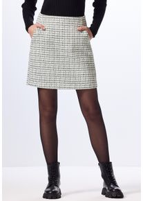 Damen Karorock, schwarz, casual, Gr. 46, STREET ONE STUDIO, kariert, Stoff, 100% Polyester, Röcke, kariert