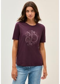 Cecil Damen T-Shirt, rot, casual, Gr. L, bedruckt, Web, 100% Baumwolle, Shirts, Feel Good Fit