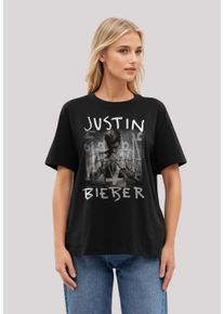 F4NT4STIC Damen T-Shirt "Justin Bieber Purpose Album Cover", schwarz, casual, Gr. L, Obermaterial: 100% Baumwolle, Shirts, Streetwear Fashion