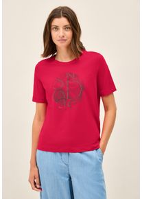 Cecil Damen T-Shirtglazed apple rot, casual, Gr. XL, bedruckt, Web, 100% Baumwolle, Shirts, Feel Good Fit