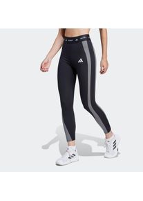 Damen Trainingstights "TF CB 7/8", schwarz, sportlich, Gr. XS, adidas Performance, Obermaterial: 73% Polyester, 27% Elasthan, Hosen