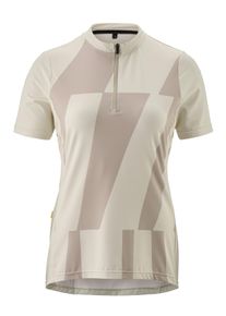 Gonso Damen Radtrikot "Adventure Jersey Halfzip W", grau, Gr. 46, 88% Polyester (recycelt), 12% Elasthan, Trikots, Damen Fahrradtrikot kurzarm,