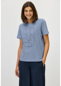 Cecil Damen T-Shirt, blau, casual, Gr. S, bedruckt, Web, 100% Baumwolle, Shirts, Feel Good Fit