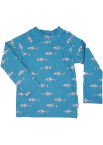 MaxiMo Kinder Langarmshirt, blau, klassisch, Gr. 98, Obermaterial: 80% Polyamid, 20% Elasthan, Shirts, Weicher Badestoff für angenehmen Tragekomfort