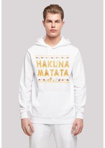 F4NT4STIC Herren Kapuzenpullover "König der Löwen Hakuna Matata", weiß, casual, Gr. S, Obermaterial: 50% Baumwolle, 50% Polyester, Pullover, Print