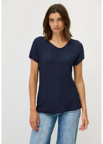 Cecil Damen T-Shirturban navy blau, casual, Gr. XL, unifarben, Stoff, 97% Polyester, 3% Elasthan, Shirts, Feel Good Fit