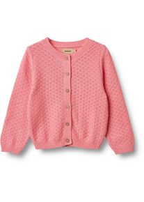 Wheat Mädchen Cardigan "Wheat Strickjacke Strick Cardigan Magnella", pink, Gr. 122, 100% Bio-Baumwolle, Strickjacken