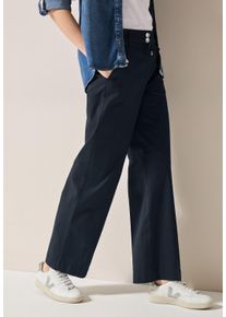 Cecil Damen Webhose "Style Neele", blau, casual, Gr. L, Web, Obermaterial: 97% Baumwolle, 3% Elasthan, Hosen, High Waist