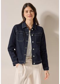 Cecil Damen Jeansjacke, blau, casual, Gr. XL, unifarben, Web, 83% Baumwolle, 15% Polyester, 2% Elasthan, Jacken, aus Baumwolle mit Stretchanteil
