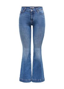 Only Damen Bootcut-Jeans "ONLBLUSH MID RETROFLARED DNM DIA550 NOOS", blau, modisch, Gr. XL, unifarben, Denim/Jeans, Obermaterial: 92% Baumwolle, 6%
