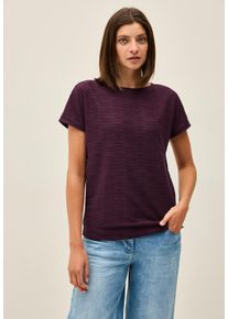 Cecil Damen T-Shirt, rot, casual, Gr. M, unifarben, Stoff, 65% Polyester, 35% Viskose, Shirts, aus elastischem Materialmix