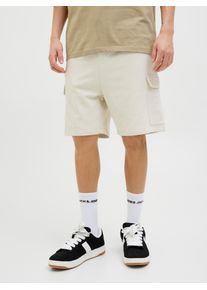 Jack & Jones JACK & JONES Herren Shorts "JPSTKANE SCRIPT SWEAT SHORTS LNG", gelb, modisch, Gr. M, unifarben, Web, Obermaterial: 60% Baumwolle, 40% Polyester, Hosen
