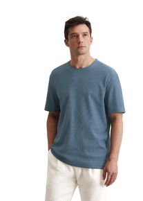 Marc O'Polo MARC O'POLO Herren T-Shirt "mit feiner Waffelstruktur", grau, Basic, Gr. XXL, unifarben, Obermaterial: 100% Baumwolle, Shirts