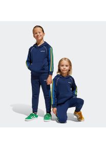 Kinder Trainingsanzug "HOODIE SET", blau, sportlich, Gr. 116, adidas originals, Obermaterial: 70% Baumwolle, 30% Polyester. Kapuzenfutter: 100%