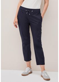 Cecil Damen Jogger Pantsurban dunkelblau, casual, Gr. XS, unifarben, Web, 98% Baumwolle, 2% Elasthan, Hosen, Middle Waist