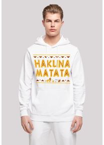 F4NT4STIC Herren Kapuzenpullover "Disney König der Löwen Hakuna Matata", weiß, casual, Gr. 4XL, Obermaterial: 50% Baumwolle, 50% Polyester, Pullover,