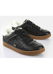 Buffalo Damen Sneaker "LIBERTY ONE", Gr. 40, schwarz, Lacklederimitat, klassisch, Schuhe, Schnürschuh, Retro-Sneaker, Freizeitschuh mit weichem