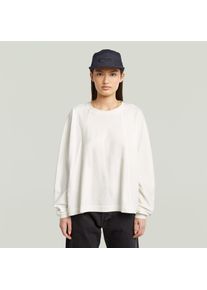 G-Star Raw G-STAR Damen Langarmshirt "A line", weiß, casual, Gr. XXL, unifarben, Sweatware, Obermaterial: 100% Baumwolle, Shirts, im Oversized Fit