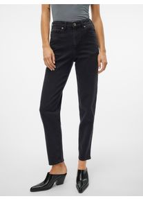 Véro Moda VERO MODA Damen Mom-Jeans "VMTESSA HR MOM JEANS RA220 GA NOOS", blau, modisch, Gr. 27, unifarben, Denim/Jeans, Obermaterial: 99% Baumwolle, 1%