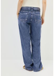 Cecil Damen Loose-fit-Jeans, blau, casual, Gr. 27, unifarben, Jeans, 97% Lyocell, 3% Elasthan, Jeans, High Waist