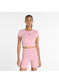 New Balance Damen Trainingsshirt "Harmony Fitted T-Shirt"pink taffy, sportlich, Gr. M, Obermaterial: 74% Polyester, 26% Elasthan, Shirts