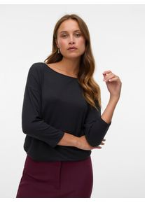 Véro Moda VERO MODA Damen 3/4-Arm-Shirt "VMAVA 3/4 TOP JRS GA NOOS", schwarz, modisch, Gr. XXL, unifarben, Jersey, Obermaterial: 95% Lyocell, 5% Elasthan,