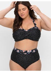 sheego Damen Bustier-Bikini-Top, schwarz, Gr. 52, Elasthan, Polyamid, Bikini-Oberteile