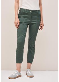 Cecil Damen 7/8-Hoseschwarz balmy khaki, casual, Gr. 26, unifarben, Web, 98% Baumwolle, 2% Elasthan, Hosen, aus Baumwolle mit Stretchanteil