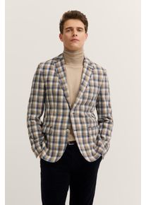 Bugatti Herren Sakko "Modern Fit"40, beige, casual, Gr. 52, kariert, 61% Baumwolle, 39% Polyester, Sakkos, kariert mit Stretch-Futter