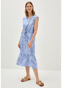 Cecil Damen Midikleiddeep pastel blau, casual, Gr. XXL, bedruckt, Stoff, 100% Viskose, Kleider, aus Viskose