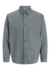 Jack & Jones JACK & JONES Herren Langarmhemd "JJECHARGE FADED SHIRT LS NOOS", grau, modisch, Gr. XL, unifarben, Web, Obermaterial: 100% Baumwolle, Hemden