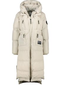 alife and kickin ALIFE & KICKIN Damen Winterjacke "Damen RihannaAK A", beige, modisch, Gr. XXL, 100% Polyester, Jacken, Langer, warmer Wintermantel mit großer Kapuze