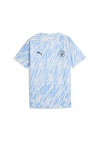 Puma Kinder Trainingsshirt "Manchester City Aufwärmtrikot Jugendliche", blau, Gr. 164, Obermaterial: 100% Polyester, Shirts