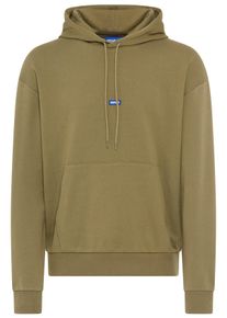 HUGO BLUE Herren Kapuzensweatshirt "Nalonso"open grün345, casual, Gr. L, unifarben, Sweatware, Obermaterial: 100% Baumwolle, Sweatshirts, mit