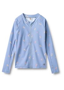 Wheat Mädchen Langarmshirt "Wheat T-Shirt Schwimmshirt mit Sonnenschutz L/S zip Ada"morning sky hearts, Gr. 116, 83% Polyester, 17% Elastan, Shirts