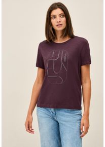 Cecil Damen T-Shirt, rot, casual, Gr. XL, bedruckt, Web, 100% Baumwolle, Shirts, Feel Good Fit