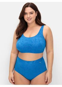 sheego Damen Bikini-Hose, blau, Gr. 46, Elasthan, Polyamid, Badehosen