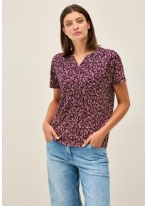 Cecil Damen Print-Shirt, rot, casual, Gr. M, bedruckt, Web, 50% Baumwolle, 50% Modal, Shirts, aus Baumwolle mit Stretchante