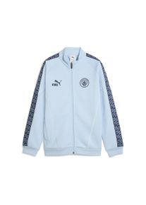 Puma Kinder Sweatjacke "Manchester City KING Anthem Jacke Jugendliche"silber sky deep navy blau, Gr. 116, Obermaterial: 63% Polyester, 37% Baumwolle;