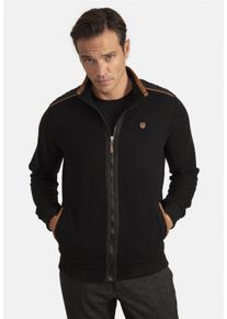 Herren Sweatjacke "Specter", schwarz, casual, Gr. L, SIR RAYMOND TAILOR, unifarben, 100% Baumwolle, Sweatjacken, mit Stehkragen