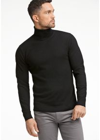 LINDBERGH Herren Rollkragenpullover "LINDBERGH Rollkragenpull", schwarz, Gr. XL, Oberstoff: 100% Schurwolle (Merino), Pullover