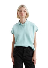 Marc O'Polo Damen Poloshirt "aus Organic Cotton", blau, casual, Gr. M, MARC O'POLO DENIM, unifarben, Obermaterial: 100% Baumwolle, Shirts