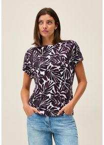 Cecil Damen Print-Shirt, rot, casual, Gr. XL, bedruckt, Stoff, Web, 50% Modal, 50% Baumwolle, Shirts, mit U-Boot-Ausschnitt
