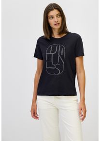 Cecil Damen T-Shirturban dunkelblau, casual, Gr. XXL, bedruckt, Web, 100% Baumwolle, Shirts, Feel Good Fit