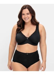 sheego Damen Bügel-BH, Gr. 105, schwarz, 82% Polyamid, 18% Polyester, Spitze:10% Elasthan, 90% Polyamid, BHs