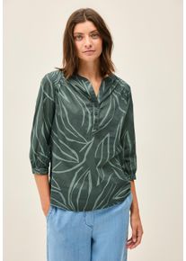 Cecil Damen Shirtbluseschwarz balmy khaki, casual, Gr. S, bedruckt, Web, 100% Baumwolle, Blusen, Feel Good Fit