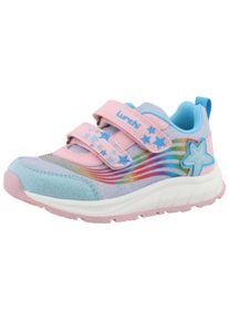 Lurchi Kinder Klettschuh "Abelia", Gr. 30, bunt, Lederimitat, Textil, sportlich, Schuhe, mit Streifen in Regenbogenfarben, Größenschablone zum
