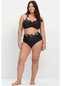 sheego Damen Bustier-Bikini-Top, schwarz, Gr. 58, Elasthan, Polyamid, Bikini-Oberteile