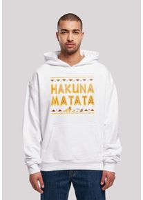 F4NT4STIC Herren Kapuzenpullover "König der Löwen Hakuna Matata", weiß, casual, Gr. 5XL, Obermaterial: 100% Baumwolle, Pullover, Herren,Premium